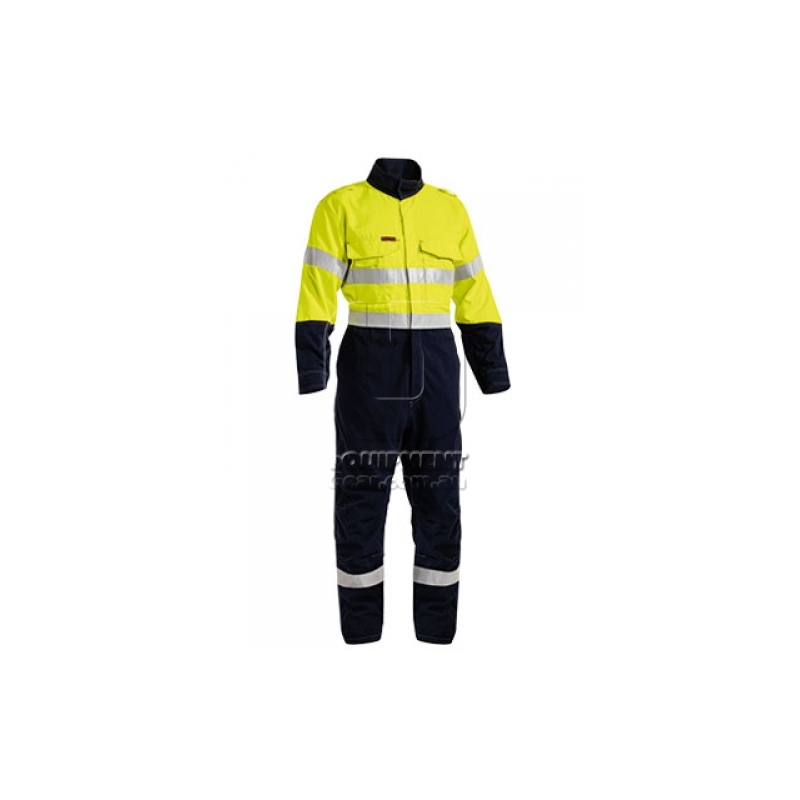 BISLEY COVERALLS HI VIS LIGHT COVERALL YELLOW/NAVY